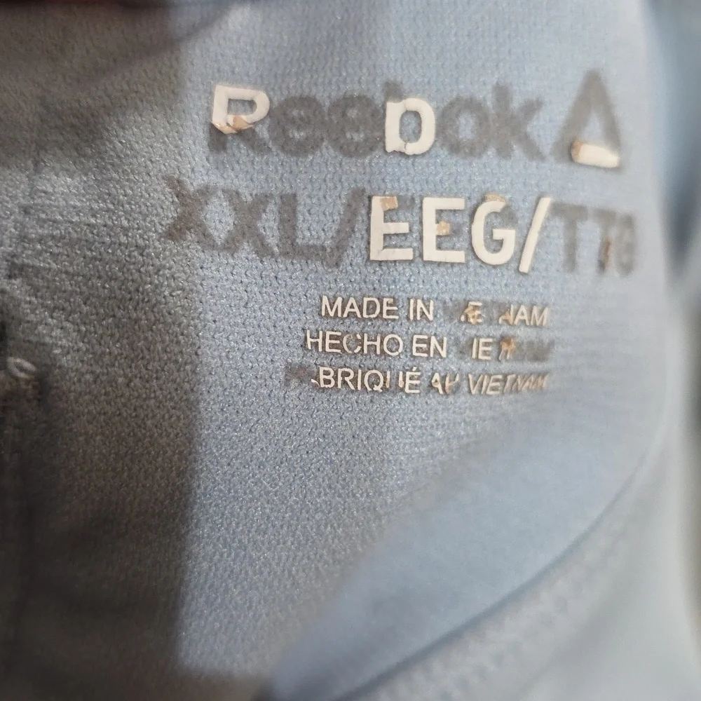 Reebok‎ Women's Sports Athletic Bra Blue W/White Logo Sz XXL GUC